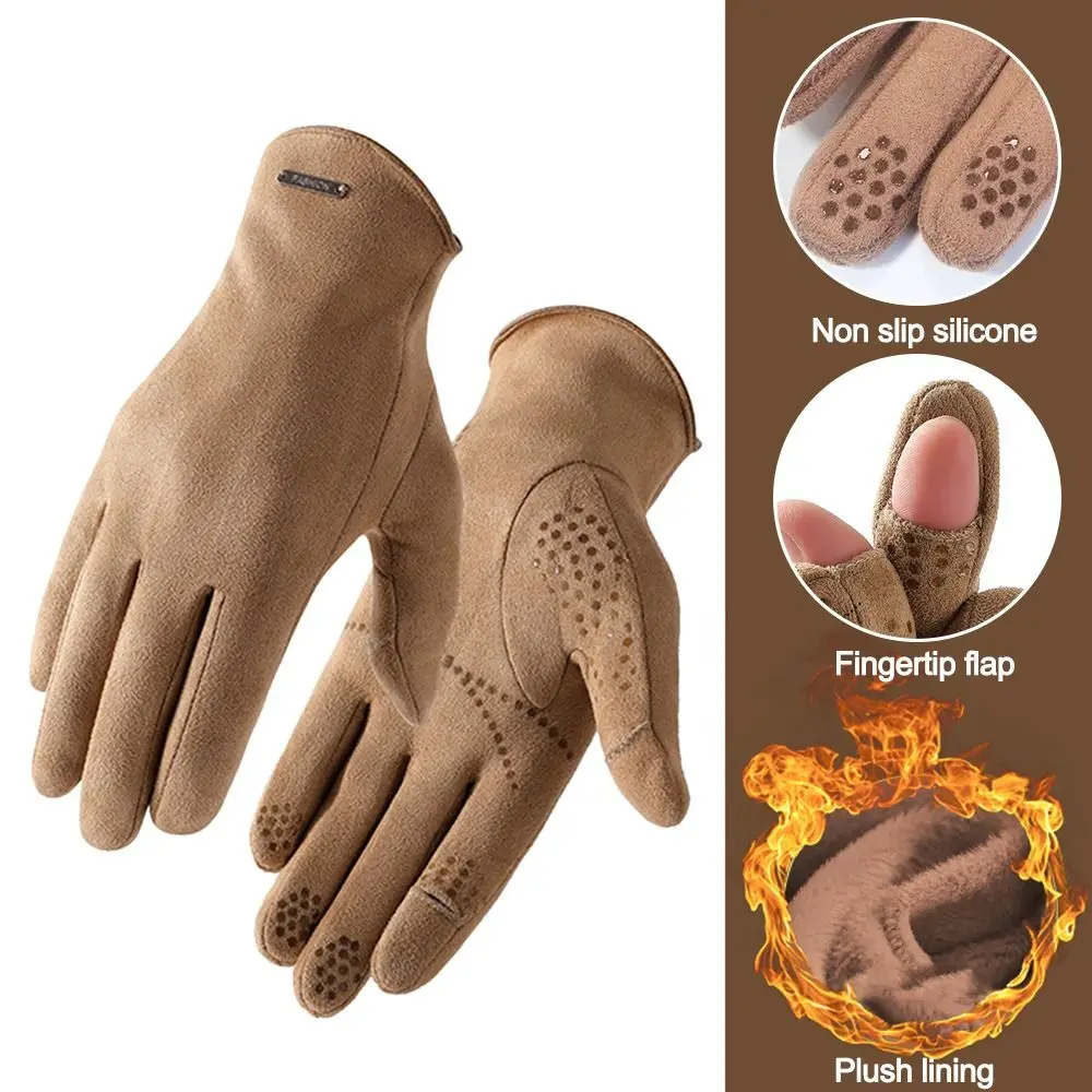 Hombres Mujeres Ciclismo al aire libre Pantalla táctil Manoplas cálidas impermeables Guantes de dedo completo Guante de invierno A prueba de viento - imagen 2