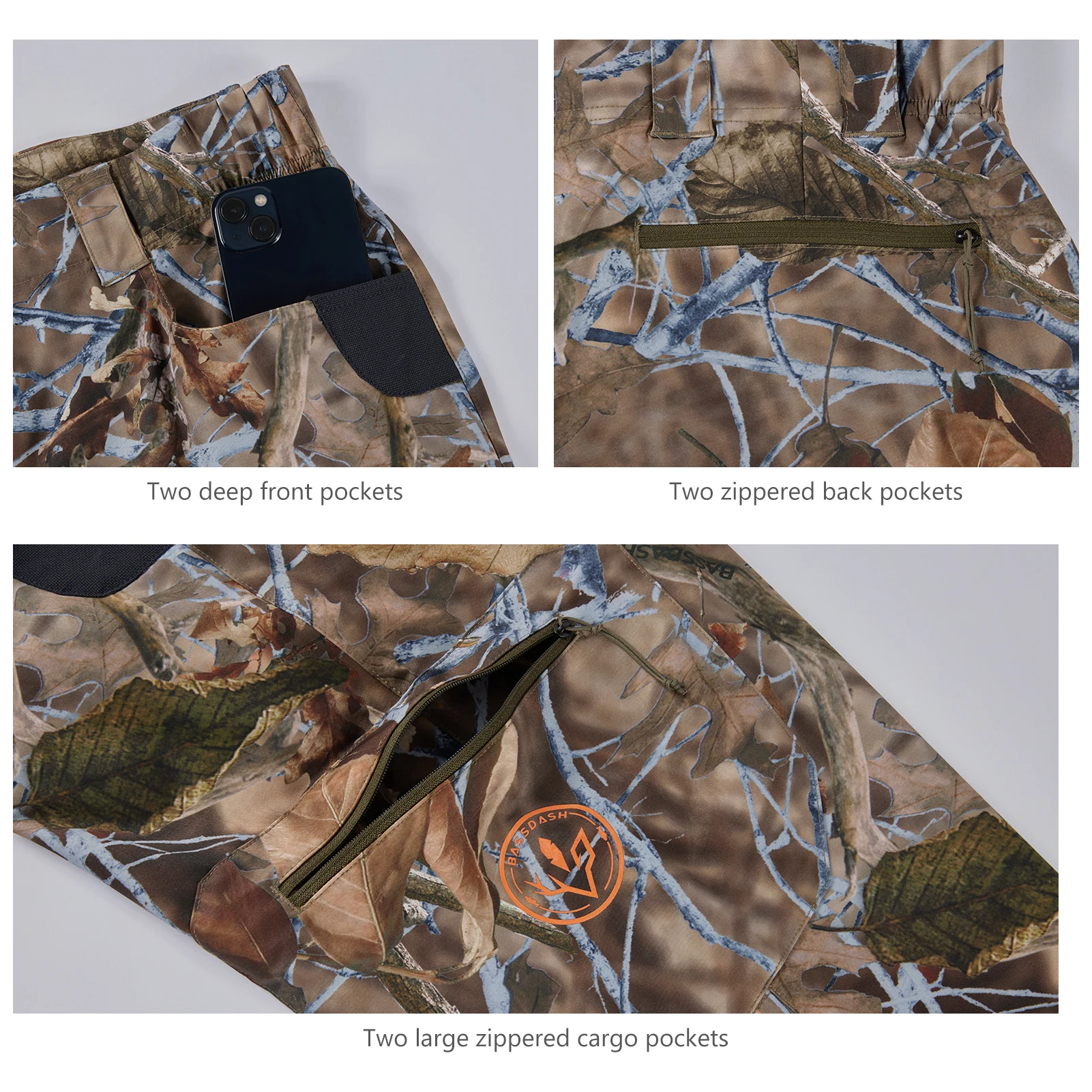 Bassdash pantalones transpirables y ligeros para pesca de verano - imagen 5