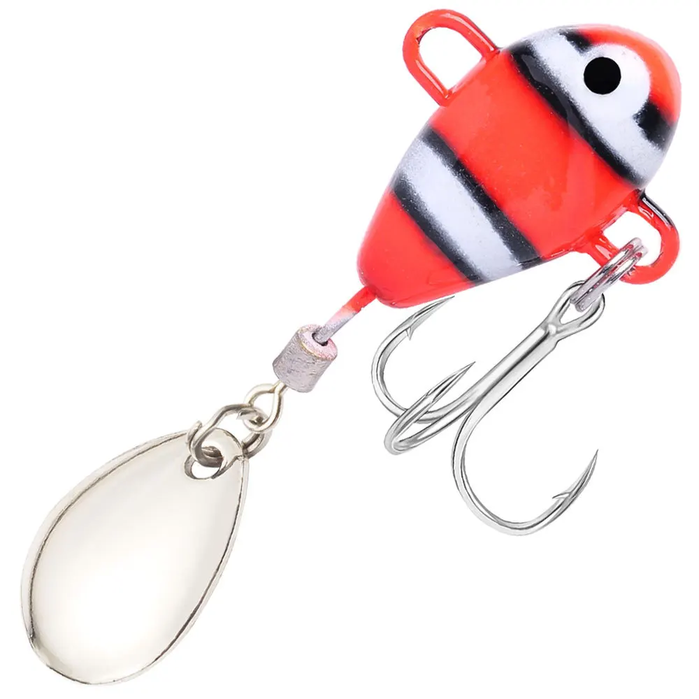 Señuelo de Pesca VIB de Metal, Spinner de hundimiento, cuchara giratoria, Pin, lentejuelas, cebo de Pesca duro con caja, aparejos de Pesca, 15 Uds. - imagen 4