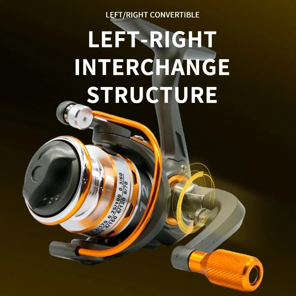 Carrete de pesca en hielo ultraligero, carrete giratorio pequeño, rueda de línea de pesca con mosca, carrete de carpa, artículos de pesca, aparejos - imagen 5