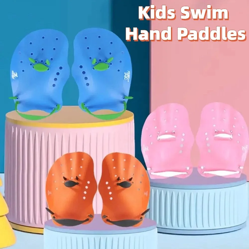 Paletas de mano flexibles para nadar, orificios de drenaje ajustables, paleta palmeada para dedos, guantes palmeados de mano ergonómicos para dedos de rana, deportes acuáticos