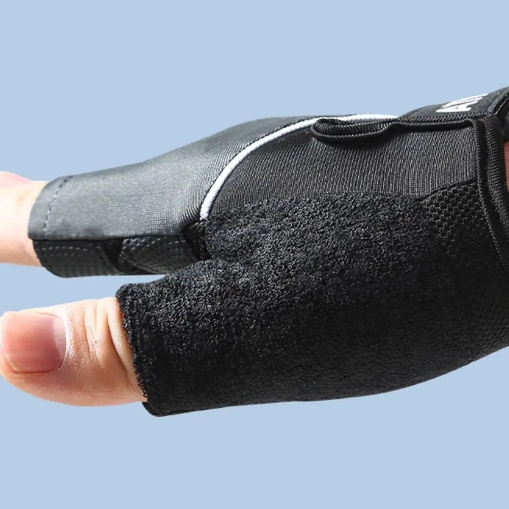 Guantes sin dedos transpirables para levantamiento de pesas, antideslizantes, finos, protector solar de verano, guantes de ciclismo, protección solar