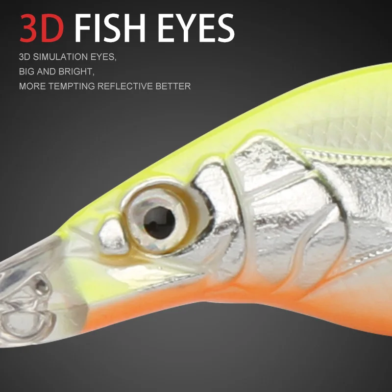 Wondershot A21 6cm 6,8g nuevo modelo de Señuelos de Pesca 6 colores para elegir wobblers minnow cebo duro Artificial aparejos de Pesca profundidad 1,5 m - imagen 5