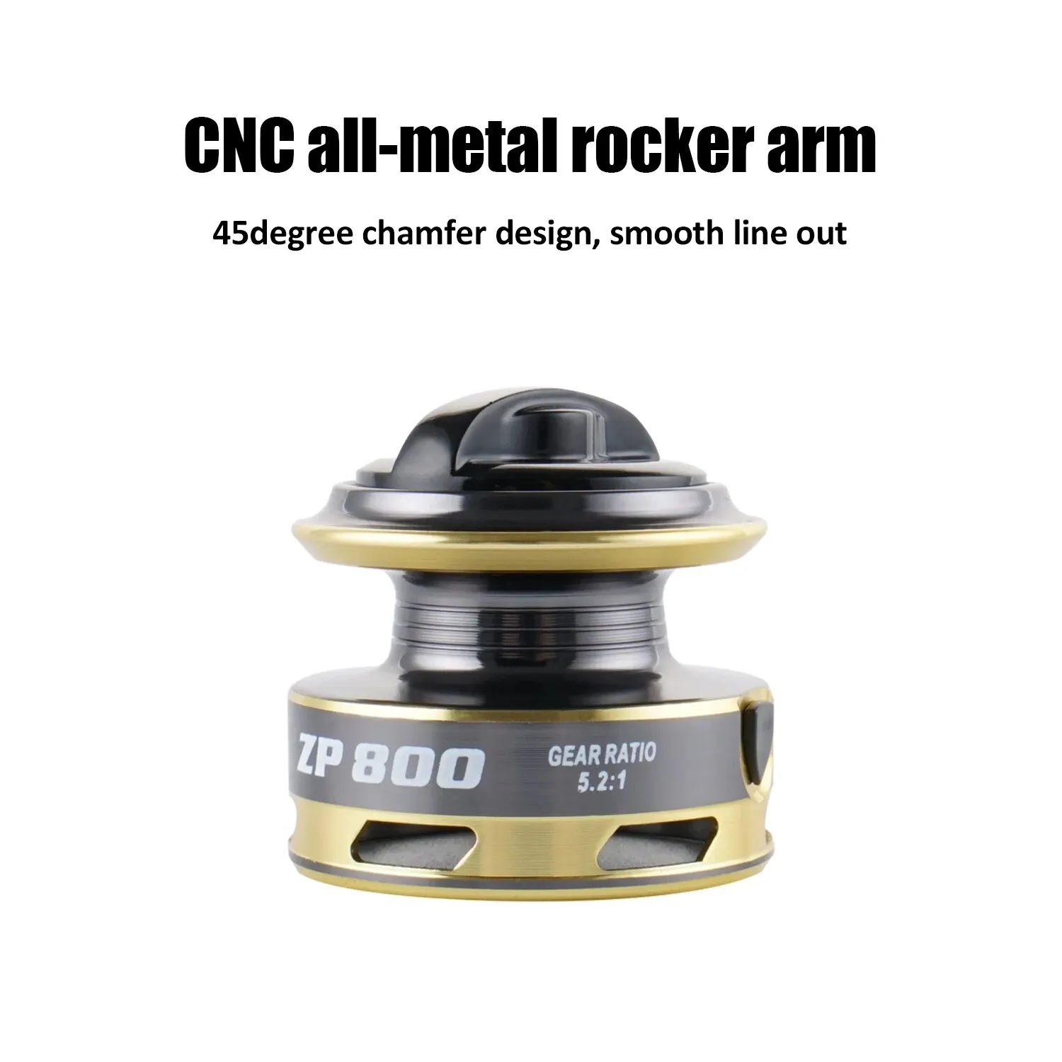 Huidiao-Sistema de arrastre de carrete de pesca, bobina de pesca de rueda giratoria de potencia máxima de 5Kg, rodamiento suave y libre de óxido, Serie 500, 800: 1 - imagen 3