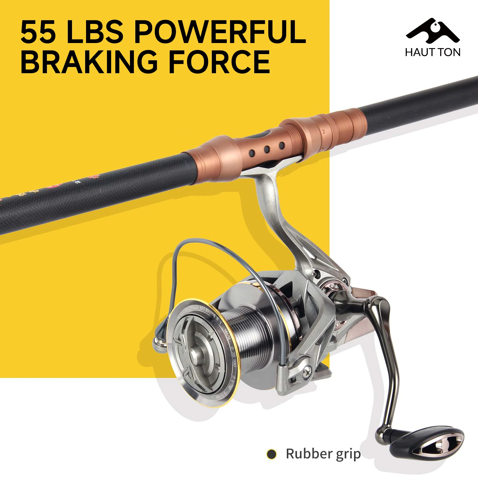 Carrete Surfcasting HAUT TON NGK – 6+1BB 18kg arrastre anticorrosión - imagen 4