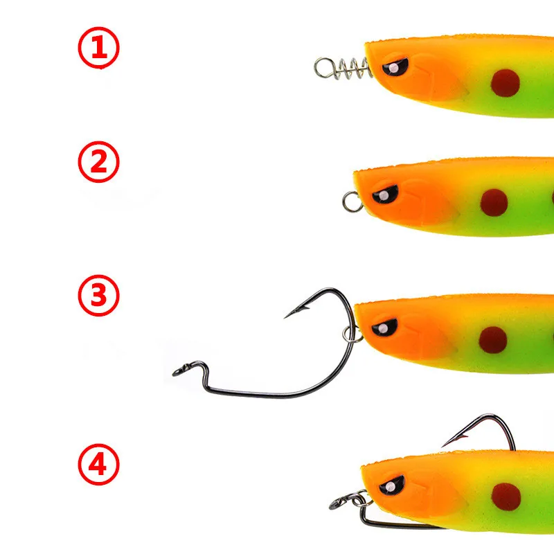 Señuelo de Pesca de 50/100 piezas/bolsa, aparejos de Pesca de 14mm, cebo de Pesca en espiral, resorte de acero para accesorios de Pesca - imagen 5