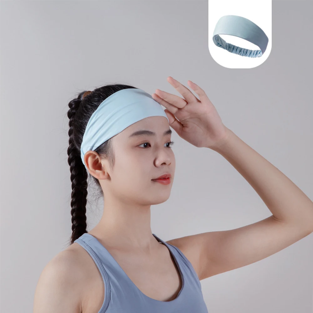 Diademas elásticas deportivas de Color sólido para mujer, accesorios para el cabello para Yoga y Fitness, PC - imagen 2