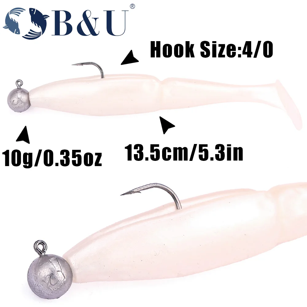 Anzuelos Jig Head de plomo B & U 3/0 4/0 – Para lubina y lucio - imagen 4