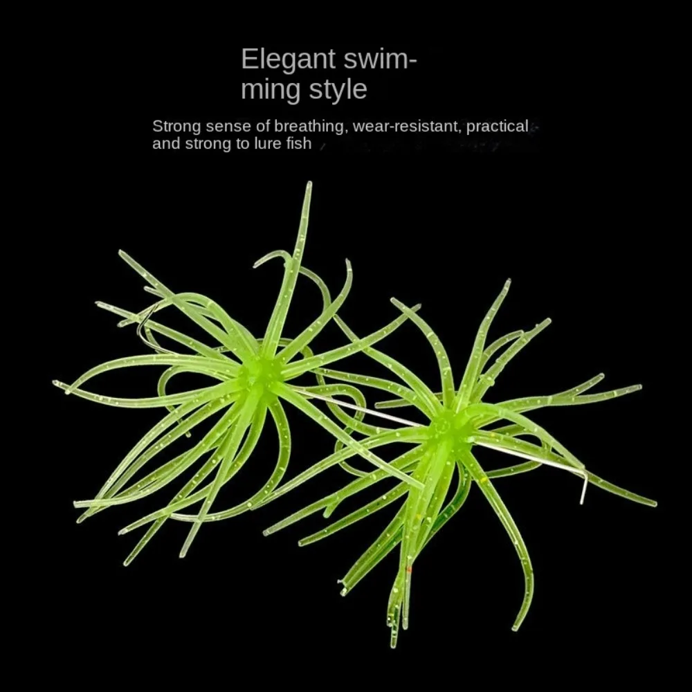 1/2 Uds 2024 dados pesca erizo de mar señuelos TPE 2,8g 8,7g señuelo de gusano de silicona aparejos artificiales hechos a mano. Señuelo de pesca Urchin BFS - imagen 2