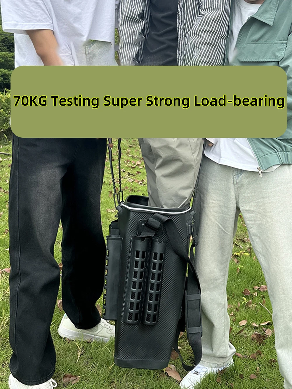 NUNATAK, nuevo cubo para pesca en vivo de gran capacidad, bolsa gruesa de doble hombro, cubo para pescado, barril de pesca de almacenamiento multifuncional - imagen 4