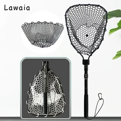 Lawaia Red de Pesca Plegable 73 cm – Cabezal Aluminio y Malla Silicona