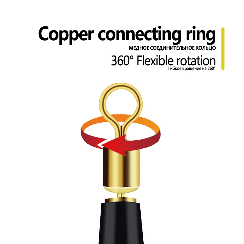 Soporte de flotador de pesca de silicona, 10 piezas, anillo en forma de B, conexión de 360 grados, giratorio - imagen 3