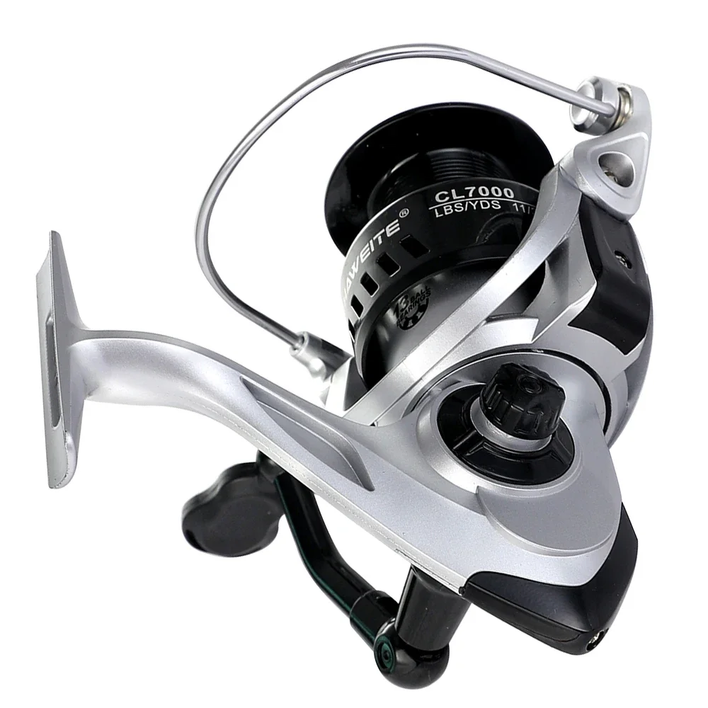 Carrete de pesca giratorio Ultra suave, arrastre máximo de 10kg, mango izquierdo y derecho, bobina de pesca intercambiable CL 2000-7000Series para carpa y lubina - imagen 3