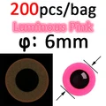 200pcs 6mm Pink