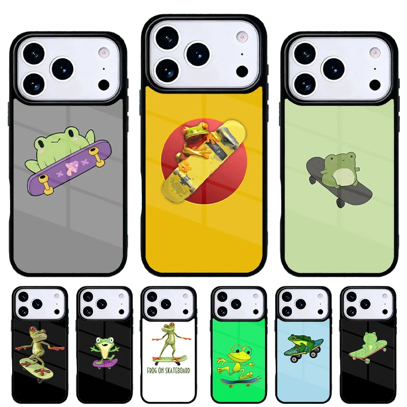 Funda para iPhone con Rana en Skate – Estilo Kawaii