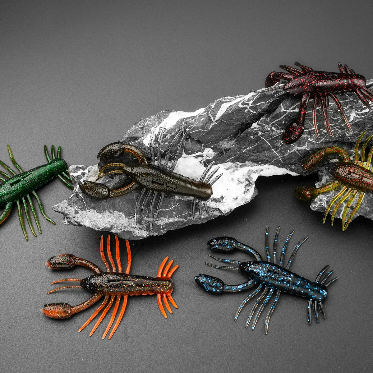 4 uds/cebo de pesca flotante suave 8cm 8,7g señuelo langosta cangrejo softbait pesca cebo suave para pesca gusano blando - imagen 5