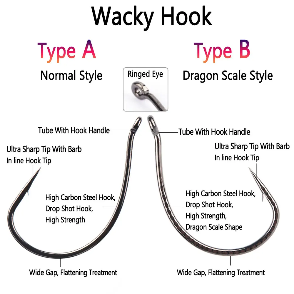 Bimoo, 40 Uds., anzuelos locos de acero rico en carbono, anzuelo luminoso con manivela, anzuelo de gusano, pez gato, trucha, Lucio, accesorios de pesca - imagen 3