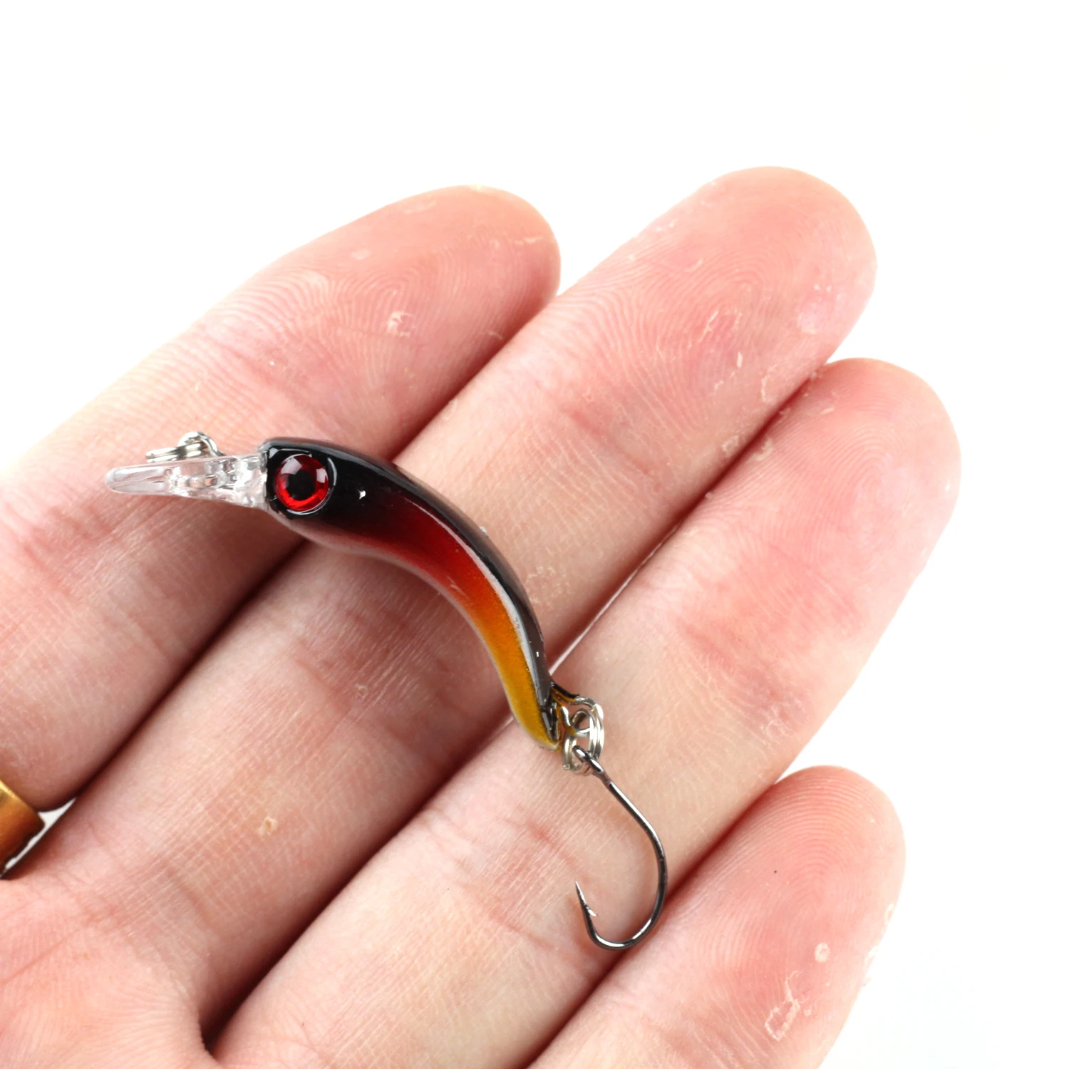 Mini señuelo de pesca Minnow Wobblers, cebo duro Artificial flotante, anzuelo afilado, Crankbait, trucha, Lucio, aparejos de lubina, 3,7 cm, 1,5g, 1 pieza