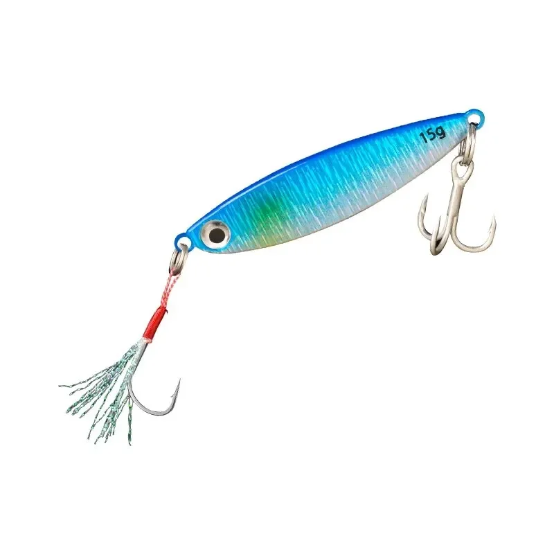 Señuelo de plantilla de Metal para Pesca de mar, 7g/10g/15g, señuelos de Jigging rápidos, cebo Artificial Wobbler, Crankbait para Pesca de atún, trucha, Pesca - imagen 3