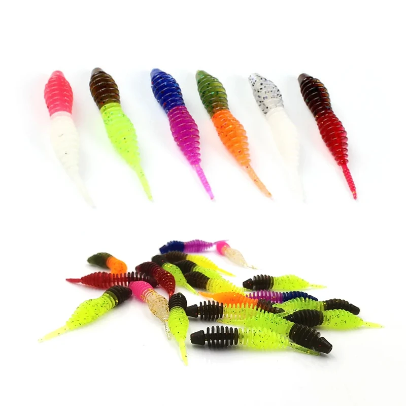 Señuelos de silicona Luya – Gusano suave 5cm para pesca ligera - imagen 4