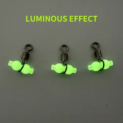 ZYZHE Conector giratorio luminoso de pesca 3-vias para anzuelos