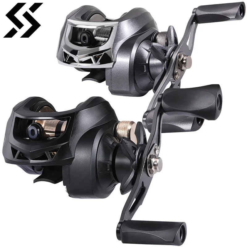 Carrrete baitcasting Sougayilang 8,1:1 con freno magnético y arrastre 17,6 lb