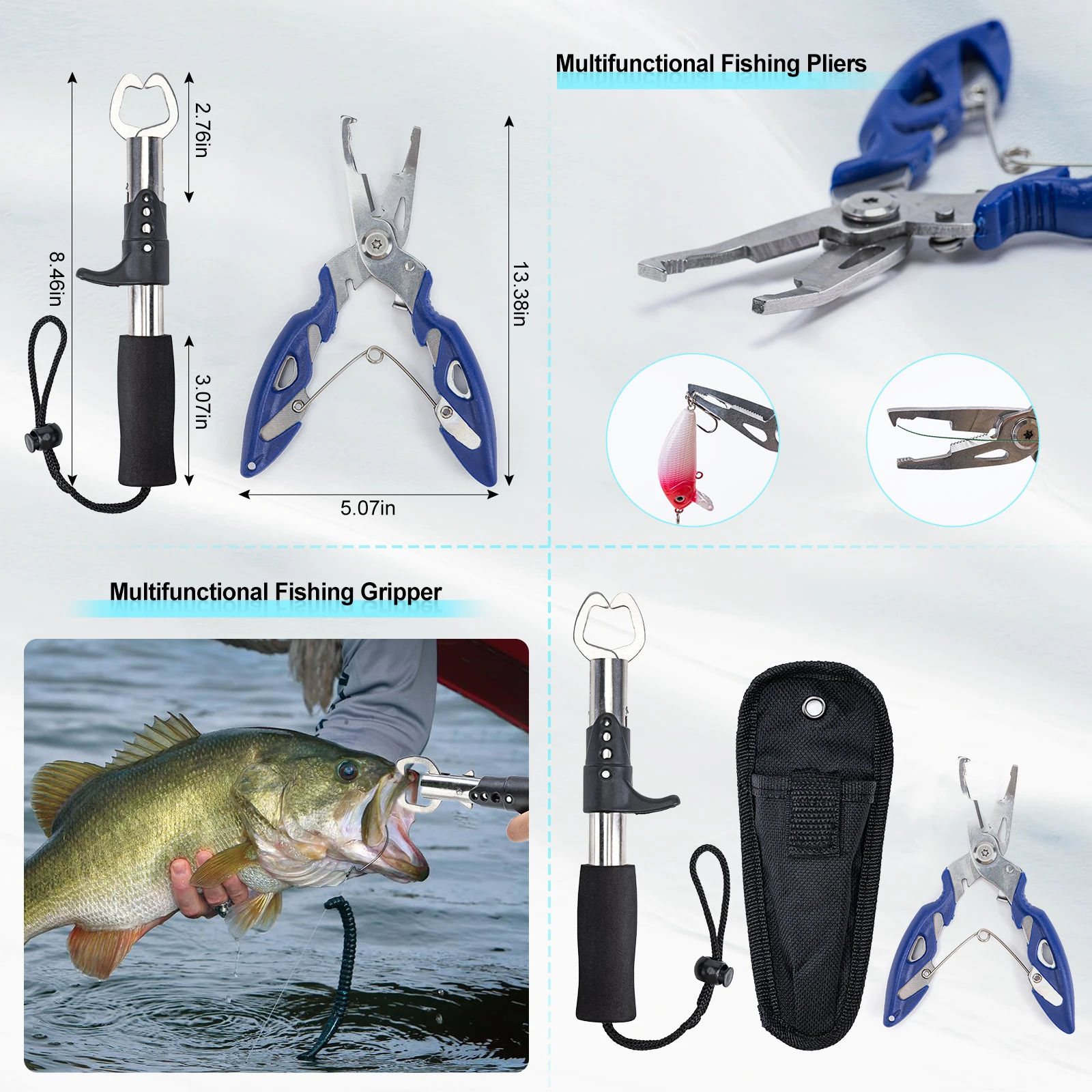 Goture-Juego de caña de pescar giratoria telescópica de carbono, alimentador de poste de viaje, accesorios de aparejos de pesca, 2,1 m, 2,4 m, 2,7 m - imagen 4