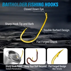 Baitholder anzuelo dorado doble púas para trucha y bluegill
