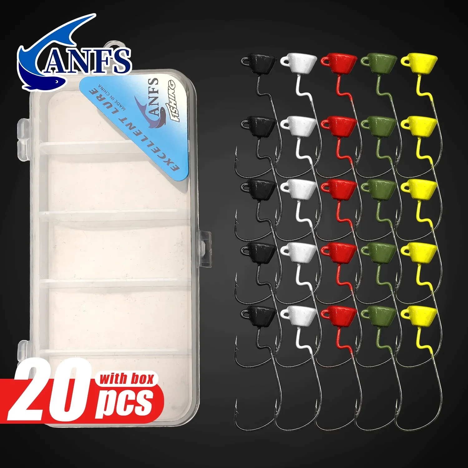 Anzuelos Ned Rig Jig Head ANFS – Plomo colores para vinilo lubina - imagen 2