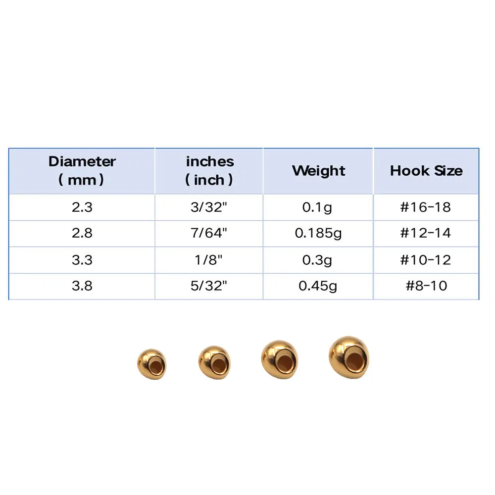50PCS Veelkleurige Jig Off Vissen Kralen 2.3mm-3.8mm Jig off Kralen voor Forel Baars Vliegbindset lokken Maken - imagen 2