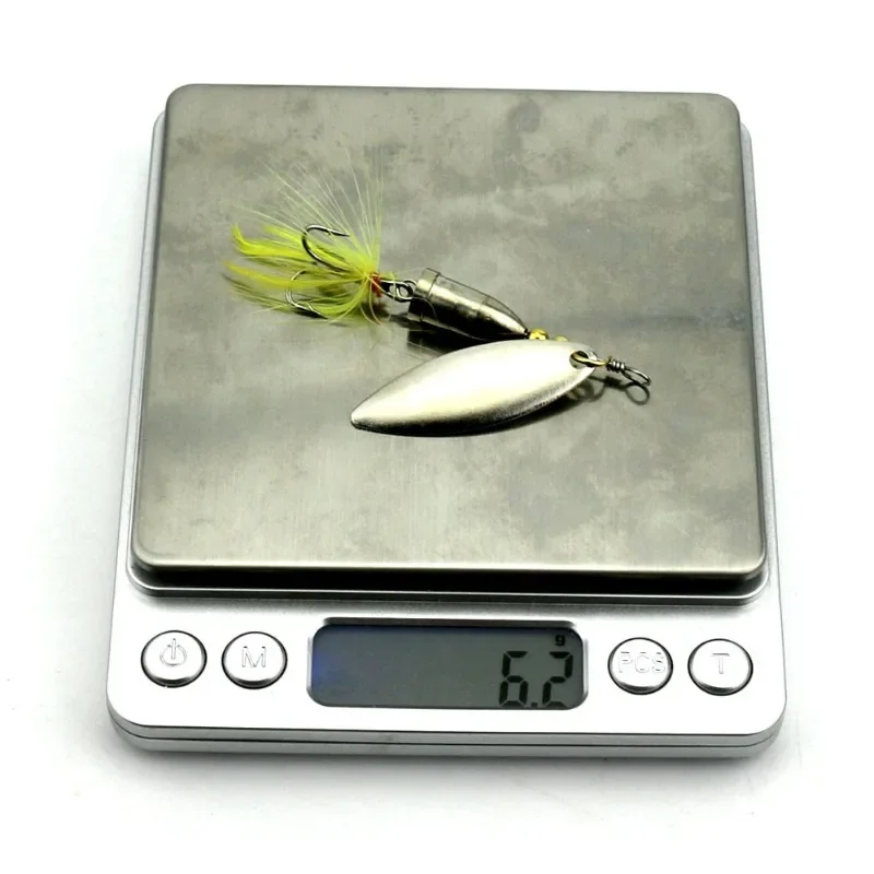 Cebo giratorio de Metal con purpurina, cebo de subpesca de agua dulce y salada, con pico de urdimbre, ayudante de pesca - imagen 4