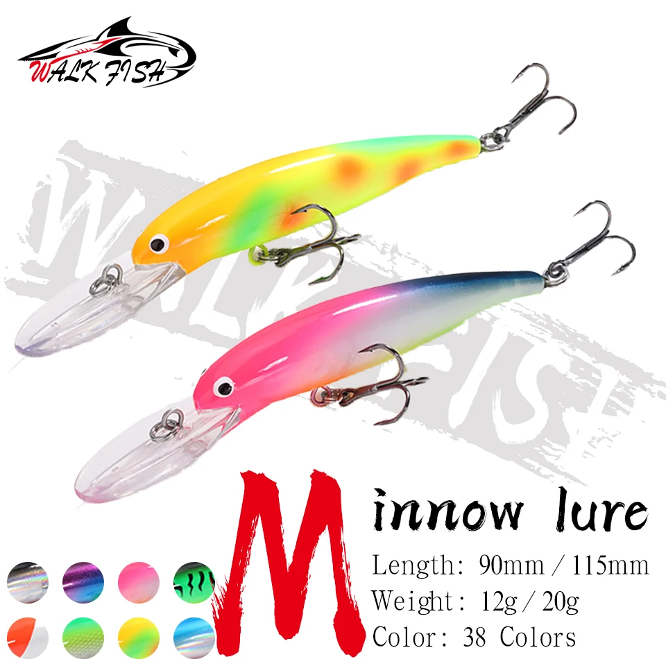 Señuelo Walk Fish minnow labio largo agua salada - imagen 2