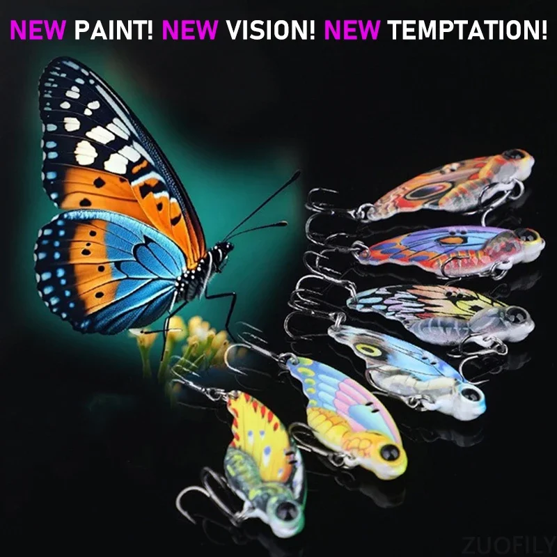 Cebo de mariposa biónico, cebo de fundición de larga distancia de 8g/15g, nuevo cebo Artificial de Metal VIB adecuado para lubina, Lucio, trucha y pesca - imagen 3