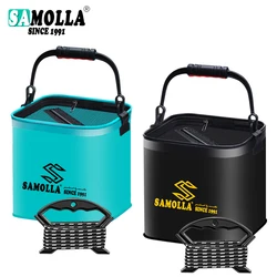 Cubo de pesca plegable para cebo vivo con bolsa EVA - camping