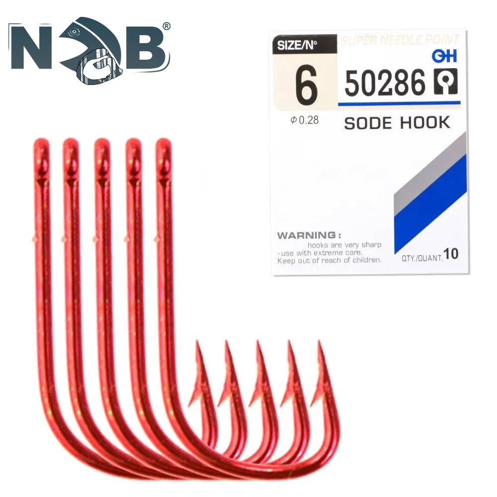 NGB 30 Uds anzuelos SODE anzuelos de pesca de carpa de acero rico en carbono con anillo 6-14 #   Gancho individual con púas y ojo - imagen 5