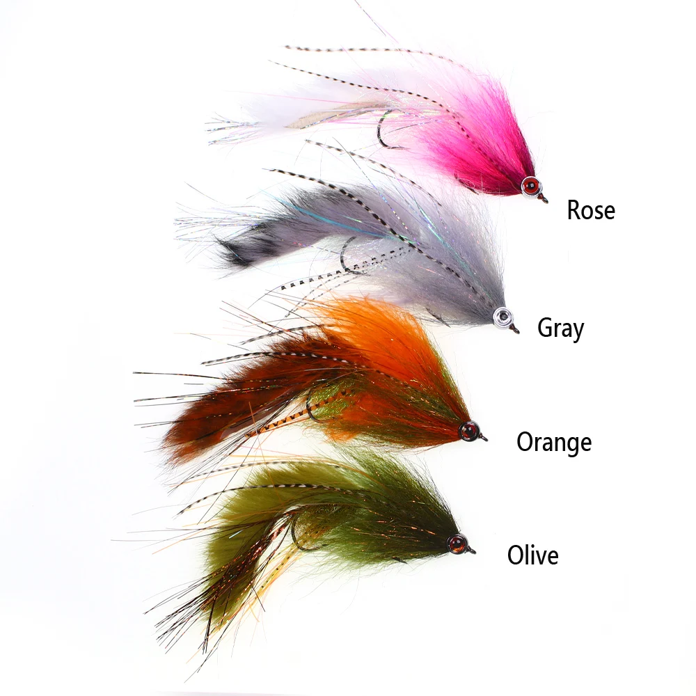 ICERIO doble gancho mosca articulada gran serpentina pesca con mosca moscas señuelo de pesca de agua salada para peces grandes trucha lubina Lucio - imagen 4