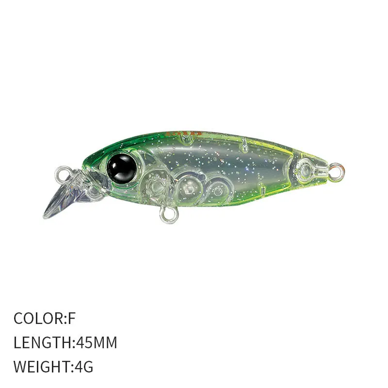 Cebo falso pececillo de agua flotante, cebo Luya 45MM/4G, pesca para pez mandarín con cebo de boca curva, micro cebo - imagen 4