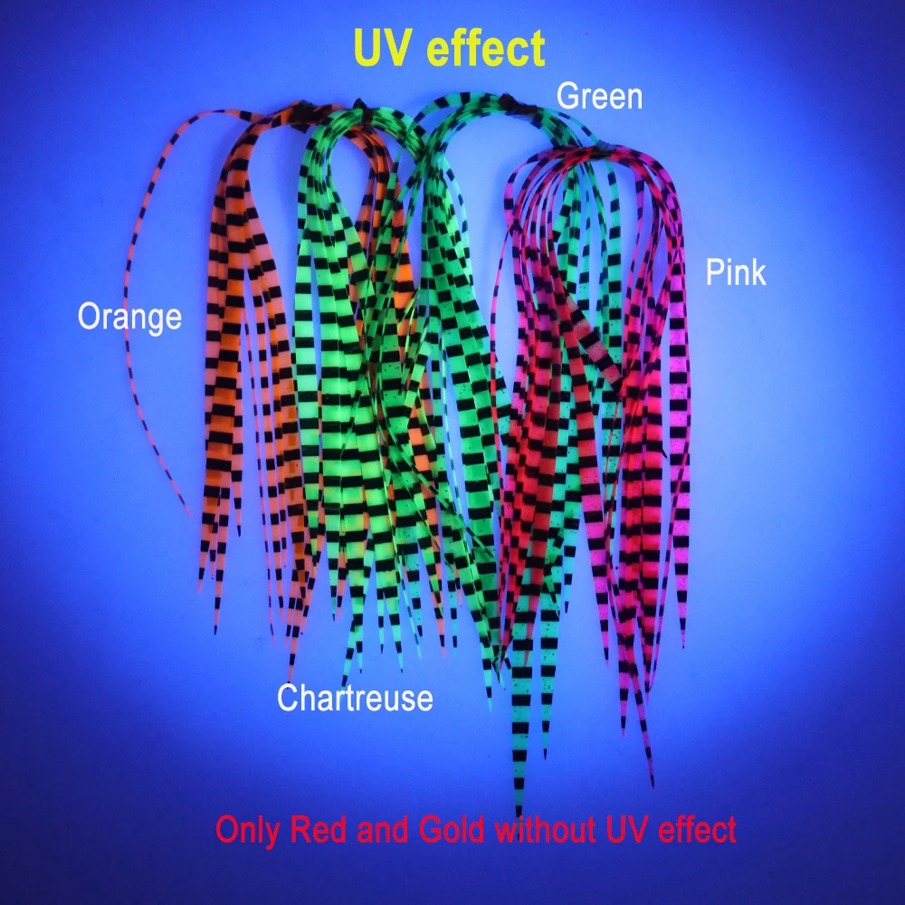 LIONRIVER, 1 paquete de faldas de silicona, señuelo de pesca, falda de goma de seda, Buzzbaits Spinner, Material de atado, accesorios de pesca - imagen 5