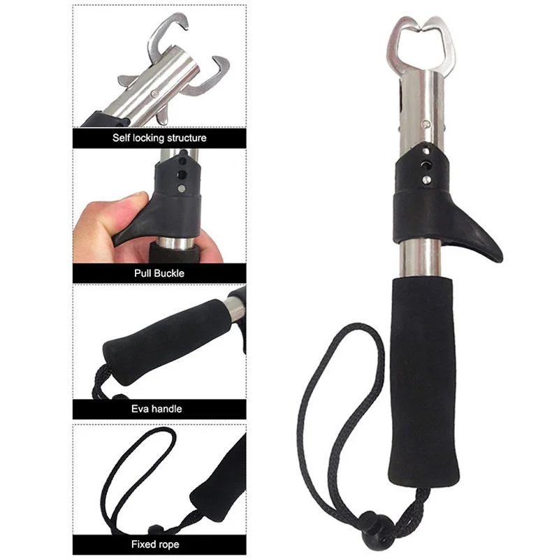 Pinza de pesca portátil de acero inoxidable, cortador, alicate, Control de labios, regla de escala, herramienta, pinza para carpa, accesorio de agarre - imagen 5