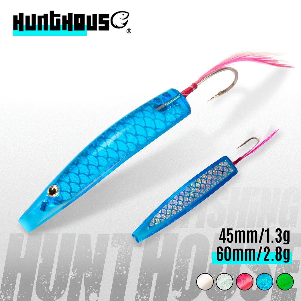 Hunthouse - Señuelos de Pesca Giratorios de Plástico, 6 Piezas/Bolsa, 45mm/60mm/70mm, Señuelos de Arrastre, Aparejos de Pesca para Lucio y Lubina, LW840