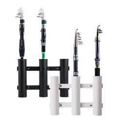 Goture, soporte portátil para caña de pescar de plástico para barco, soporte ligero giratorio duradero para montaje en tubo, accesorios para estante de enchufe