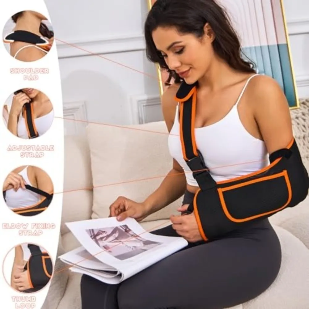 Eslinga para brazo con diseño de hebilla de soporte, soporte para brazo duradero ajustable, cómoda eslinga para muñeca y codo para hombres - imagen 5