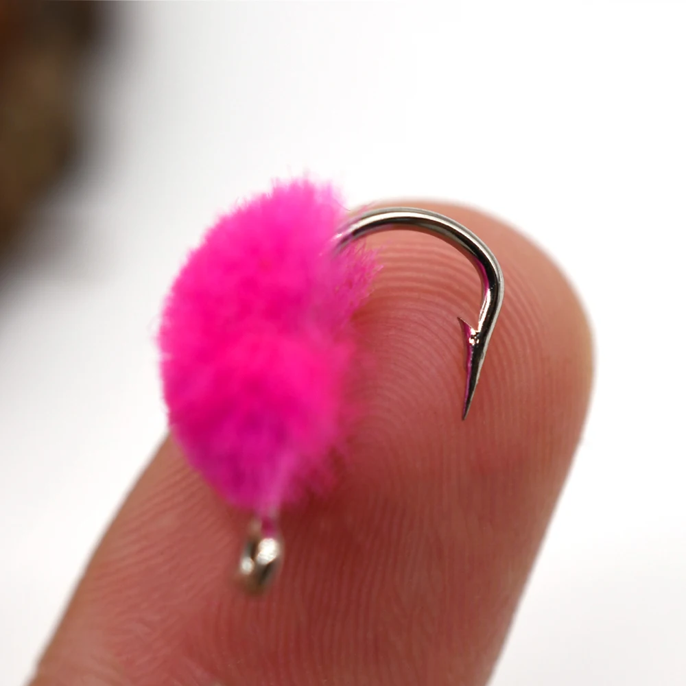 MNFT Mosca microhuevo para salmón y trucha – Color rosa talla 12 - imagen 3