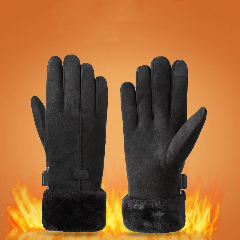 Guantes con pantalla táctil USB, calentador de manos eléctrico con calefacción, guantes de esquí de invierno antideslizantes para mujeres y hombres, guantes para ciclismo, correr y motocicleta - imagen 3
