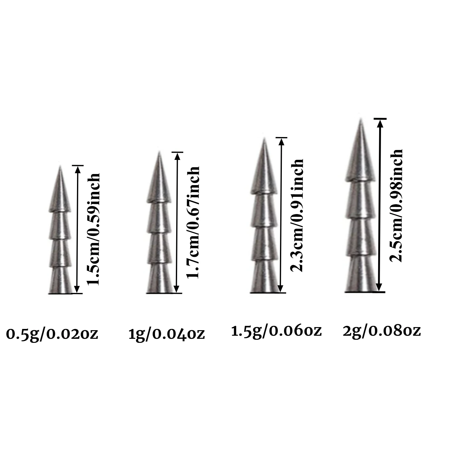 Plomos insertables para señuelos blandos – Surtido 0.5-2g - imagen 4