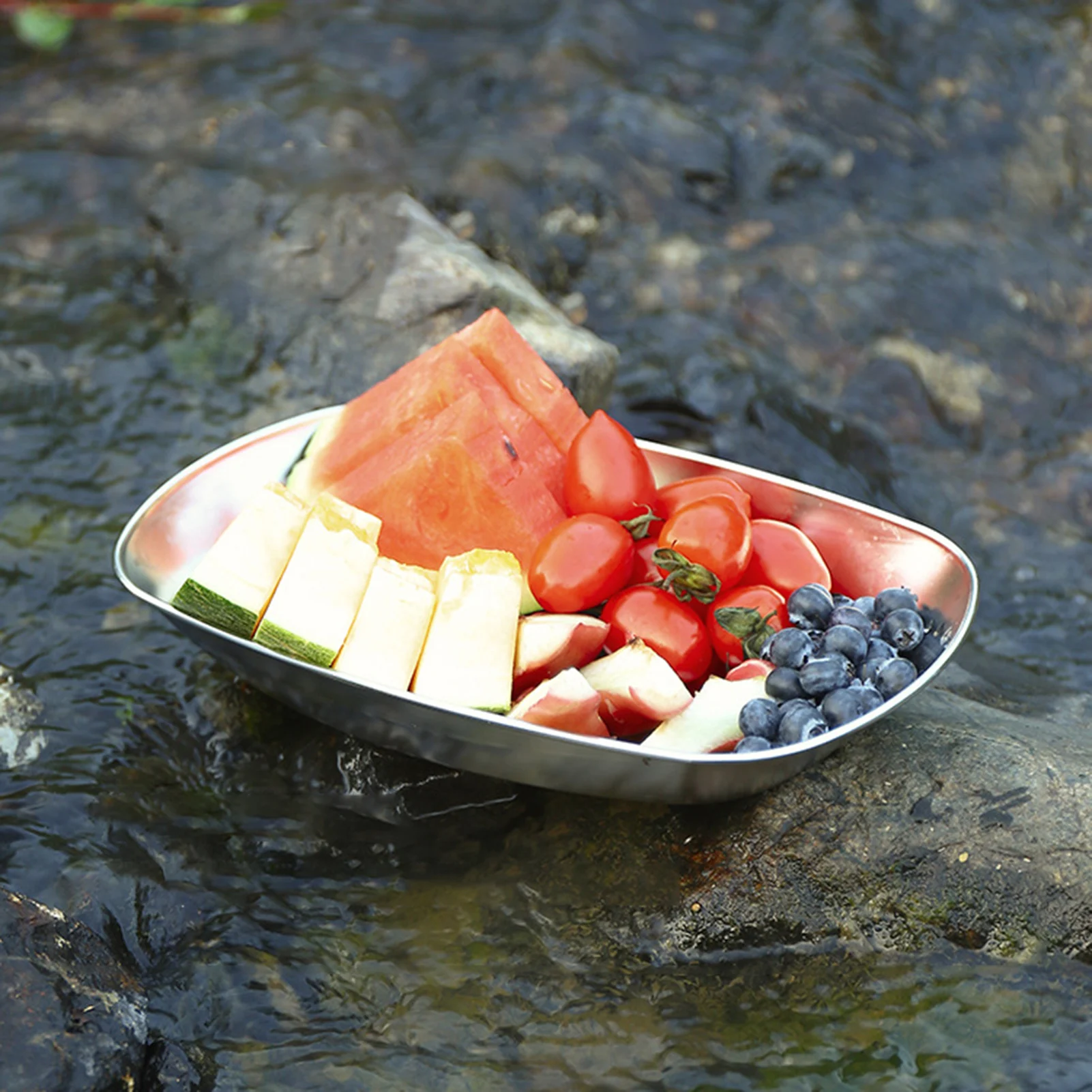 Platos de acero inoxidable para pesca y camping - Accesorios útiles