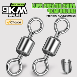 9KM giratorios de pesca giratorios de acero inoxidable 25 uds conector de pesca Micro aparejos de pesca giratorios