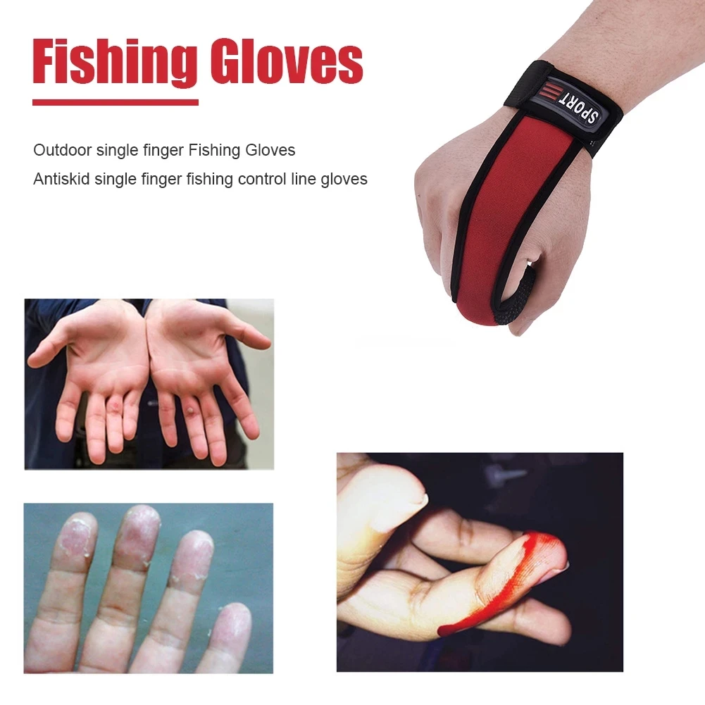 Guantes de pesca con 1 Protector de dedos, transpirables, antideslizantes, anticorte, accesorios para aparejos de pesca al aire libre, suministros - imagen 3