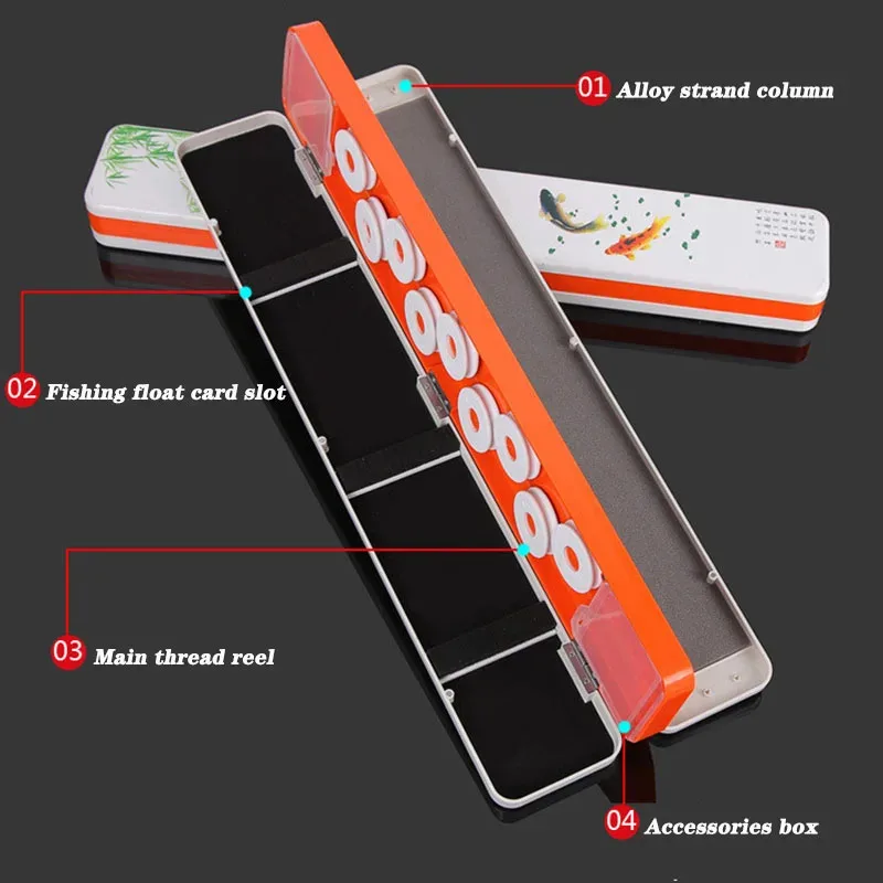 BRAVMACK-caja de aparejos de pesca multifuncional, flotador de pesca, tabla de bobinado, accesorios, caja de almacenamiento de herramientas - imagen 4