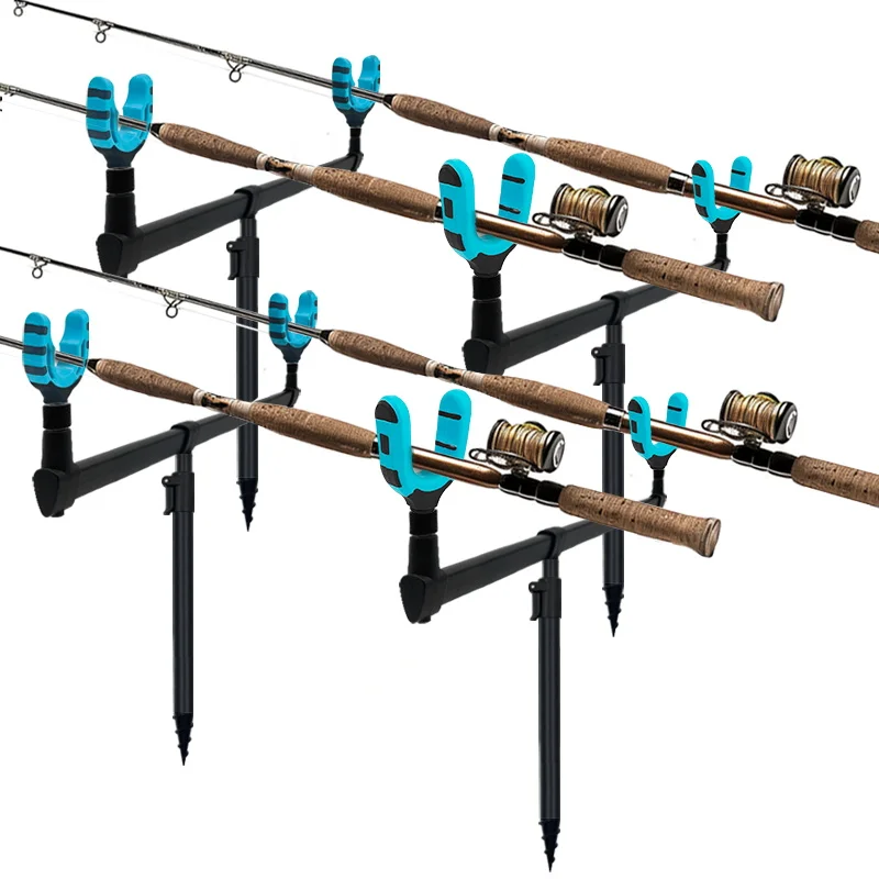 Soporte de aluminio ajustable con estaca para pesca de carpa - imagen 2
